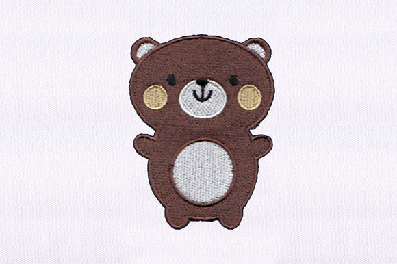 Brown Teddy Beer Embroidery