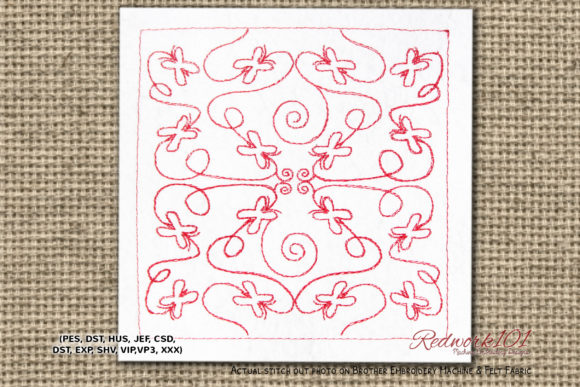 Butterfly Quilting Designs Redwork
