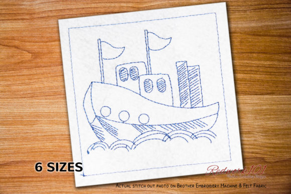 Fishing Boat Lineart: Seasonal Embroidery Review