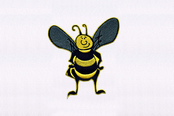 Funny Honey Bee Embroidery