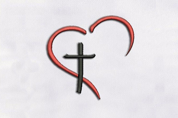 Heart with Cross Shape