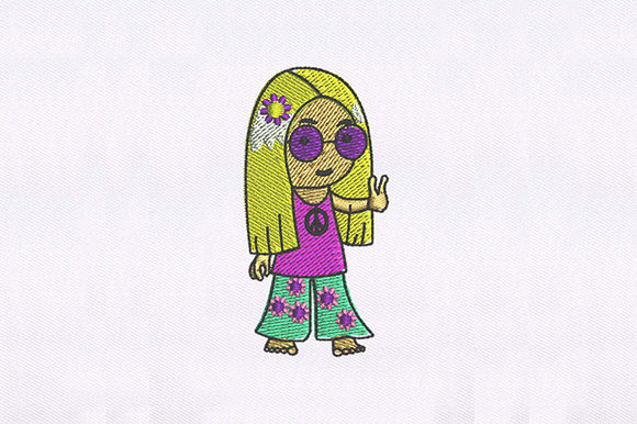 Hippie Young Girl Design