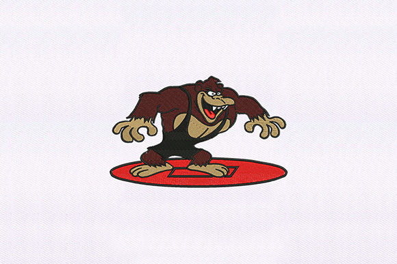 Muscular Gorilla Embroidery