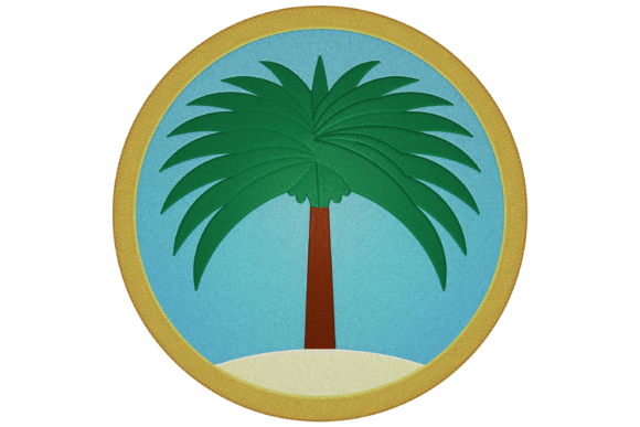 Palm Tree Landscape Embroidery