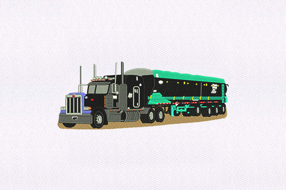 Transportation Truck Embroidery