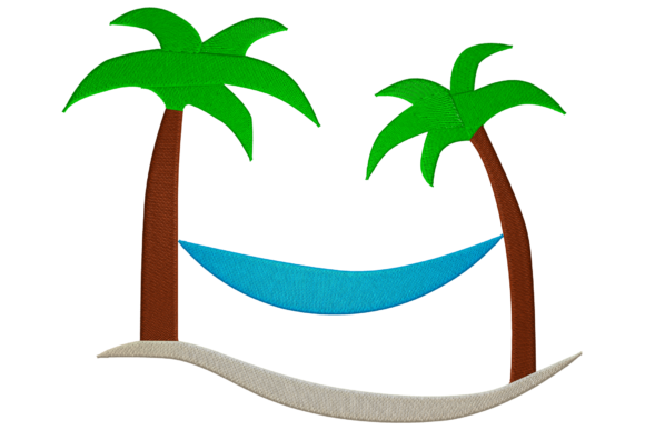 Vacation Palm Tree Embroidery Design