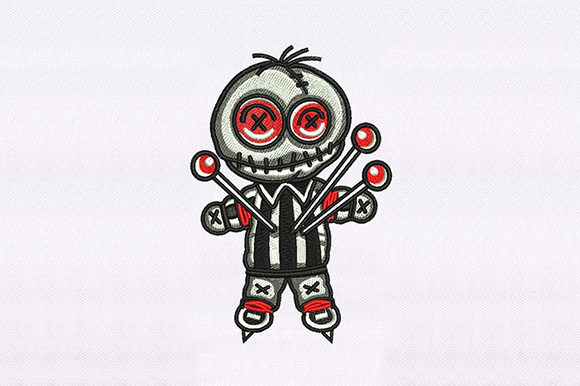 Voodoo Doll Embroidery Design